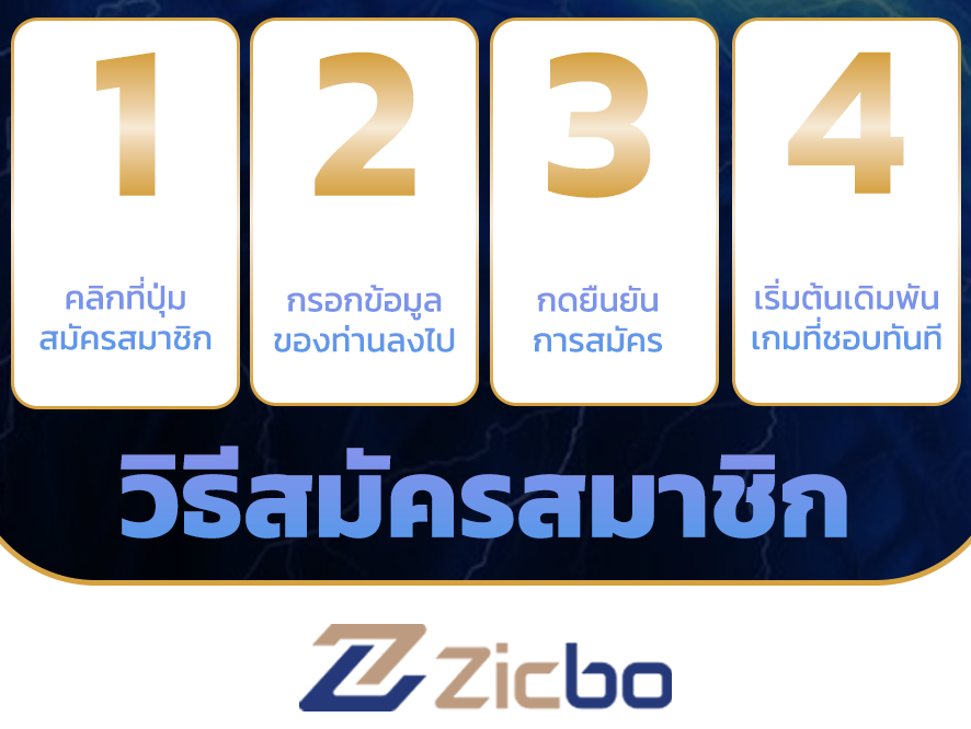 วิธีสมัคร zicbo